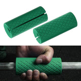 Maxbell 2x Silicone Grips 1Pair Tool Thick for Gym Dumbbell Training Weightlifting green - Aladdin Shoppers