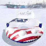 Maxbell Large Inflatable Snow Tube Sleigh Sledges Polar Bear Snow Sledge Toboggan - Aladdin Shoppers