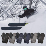 Maxbell Windproof Gloves Touchscreen Thermal Fleece Sports Snowboarding HX 102 Black - Aladdin Shoppers