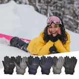 Maxbell Windproof Gloves Touchscreen Thermal Fleece Sports Snowboarding HX 102 Black - Aladdin Shoppers