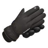 Maxbell Windproof Gloves Touchscreen Thermal Fleece Sports Snowboarding HX 102 Black - Aladdin Shoppers