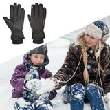 Maxbell Windproof Gloves Touchscreen Thermal Fleece Sports Snowboarding HX 102 Black - Aladdin Shoppers