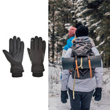 Maxbell Windproof Gloves Touchscreen Thermal Fleece Sports Snowboarding HX 102 Black - Aladdin Shoppers