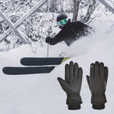 Maxbell Windproof Gloves Touchscreen Thermal Fleece Sports Snowboarding HX 102 Black - Aladdin Shoppers