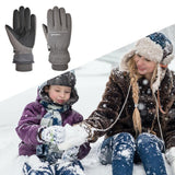 Maxbell Windproof Gloves Touchscreen Thermal Fleece Sports Snowboarding HX 103 Gray - Aladdin Shoppers