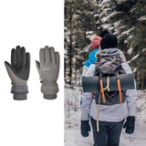 Maxbell Windproof Gloves Touchscreen Thermal Fleece Sports Snowboarding HX 103 Gray - Aladdin Shoppers