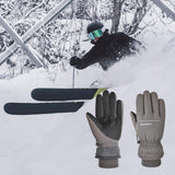 Maxbell Windproof Gloves Touchscreen Thermal Fleece Sports Snowboarding HX 103 Gray - Aladdin Shoppers