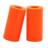 Maxbell Maxbell 2x Bar Grips Weight Training Fit 25mm 28mm 30mm Diameter Arm Workout for Gym Orange