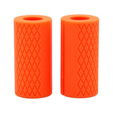 Maxbell Maxbell 2x Bar Grips Weight Training Fit 25mm 28mm 30mm Diameter Arm Workout for Gym Orange