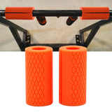 Maxbell Maxbell 2x Bar Grips Weight Training Fit 25mm 28mm 30mm Diameter Arm Workout for Gym Orange