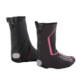 Maxbell Fleece Cycling Shoe Covers Thermal Winter Bike Cycle Overshoes Black Red L - Aladdin Shoppers