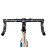 Maxbell 2x2 Pieces Bike Handlebar Tape Cycling Anti-Skid for Road Bike Golden print