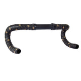 Maxbell 2x2 Pieces Bike Handlebar Tape Cycling Anti-Skid for Road Bike Golden print