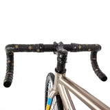 Maxbell 2x2 Pieces Bike Handlebar Tape Cycling Anti-Skid for Road Bike Golden print