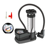 Maxbell High Pressure Bike Foot Pump Aluminum Alloy Bicycle Floor Air Pump Gauge Silver - Aladdin Shoppers