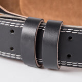 Maxbell 1x PU Leather Weight Lifting Belt Black Training Gym Body Building Men Women XL 130cm - Aladdin Shoppers