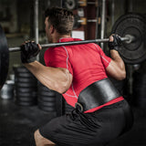 Maxbell 1x PU Leather Weight Lifting Belt Black Training Gym Body Building Men Women XL 130cm - Aladdin Shoppers
