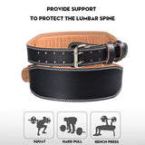 Maxbell 1x PU Leather Weight Lifting Belt Black Training Gym Body Building Men Women XL 130cm - Aladdin Shoppers