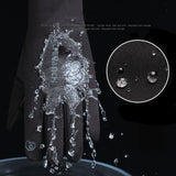 Maxbell Full Finger Gloves Non-Slip Waterproof Thermal Winter Cycling Black L - Aladdin Shoppers