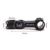 Maxbell Aluminium Alloy Bicycle Stem Handlebar Accessories Riser for Track Bike MTB black 31.8X125mm - Aladdin Shoppers