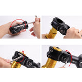 Maxbell Aluminium Alloy Bicycle Stem Handlebar Accessories Riser for Track Bike MTB black 31.8X125mm - Aladdin Shoppers