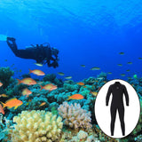 Maxbell Diving Wetsuit Full Length Surf Diving Suit Swimsuit Men Black XL - Aladdin Shoppers