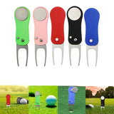 Maxbell Portable Golf Divot Tool Golf Ball Mark Pitch Cleaner Repairer Fork Red - Aladdin Shoppers