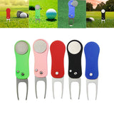 Maxbell Portable Golf Divot Tool Golf Ball Mark Pitch Cleaner Repairer Fork Red - Aladdin Shoppers