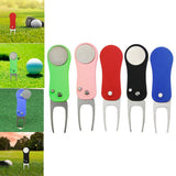 Maxbell Portable Golf Divot Tool Golf Ball Mark Pitch Cleaner Repairer Fork Red - Aladdin Shoppers