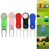 Maxbell Portable Golf Divot Tool Golf Ball Mark Pitch Cleaner Repairer Fork Red - Aladdin Shoppers