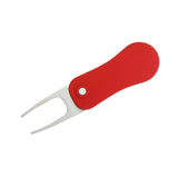 Maxbell Portable Golf Divot Tool Golf Ball Mark Pitch Cleaner Repairer Fork Red - Aladdin Shoppers