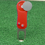 Maxbell Portable Golf Divot Tool Golf Ball Mark Pitch Cleaner Repairer Fork Red - Aladdin Shoppers