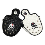 Maxbell PU Golf Mallet Putter Head Cover Rivet Skull Embroidery Headcover Black - Aladdin Shoppers