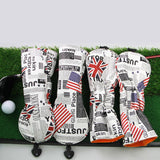 Maxbell Golf Club Head Cover Driver Fairway Wood Hybrid Headcovers Protector Guard Stars Stripes 4pcs - Aladdin Shoppers