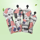 Maxbell Golf Club Head Cover Driver Fairway Wood Hybrid Headcovers Protector Guard Stars Stripes 4pcs - Aladdin Shoppers