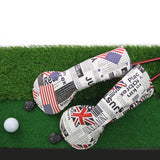 Maxbell Golf Club Head Cover Driver Fairway Wood Hybrid Headcovers Protector Guard Stars Stripes 4pcs - Aladdin Shoppers