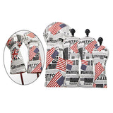 Maxbell Golf Club Head Cover Driver Fairway Wood Hybrid Headcovers Protector Guard Stars Stripes 4pcs - Aladdin Shoppers