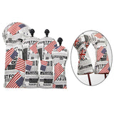 Maxbell Golf Club Head Cover Driver Fairway Wood Hybrid Headcovers Protector Guard Stars Stripes 4pcs - Aladdin Shoppers