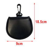 Maxbell 2xProtable Towel Cloth Lined Pocket Golf Ball Cleaner Washer Pouch Black