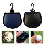 Maxbell 2xProtable Towel Cloth Lined Pocket Golf Ball Cleaner Washer Pouch Black