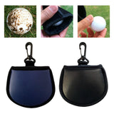 Maxbell 2xProtable Towel Cloth Lined Pocket Golf Ball Cleaner Washer Pouch Black