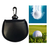 Maxbell 2xProtable Towel Cloth Lined Pocket Golf Ball Cleaner Washer Pouch Black