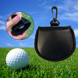 Maxbell 2xProtable Towel Cloth Lined Pocket Golf Ball Cleaner Washer Pouch Black