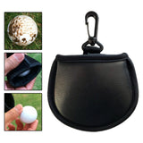 Maxbell 2xProtable Towel Cloth Lined Pocket Golf Ball Cleaner Washer Pouch Black