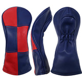 Maxbell 3Pieces Golf Wood Headcover Driver Hybrid Fairway Head Covers Guard Sleeve Red Blue - Aladdin Shoppers