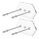 Maxbell Skateboard Wall Mount Skate Board Hanger Longboard Ski Snowboard Surf Board Clear 2PCS - Aladdin Shoppers
