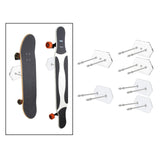 Maxbell Skateboard Wall Mount Skate Board Hanger Longboard Ski Snowboard Surf Board Clear 2PCS - Aladdin Shoppers