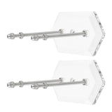Maxbell Skateboard Wall Mount Skate Board Hanger Longboard Ski Snowboard Surf Board Clear 2PCS - Aladdin Shoppers