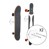 Maxbell Skateboard Wall Mount Skate Board Hanger Longboard Ski Snowboard Surf Board Clear 2PCS - Aladdin Shoppers
