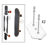 Maxbell Skateboard Wall Mount Skate Board Hanger Longboard Ski Snowboard Surf Board Clear 2PCS - Aladdin Shoppers